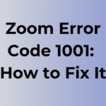 Zoom Error Code 1001: Easy Fixes