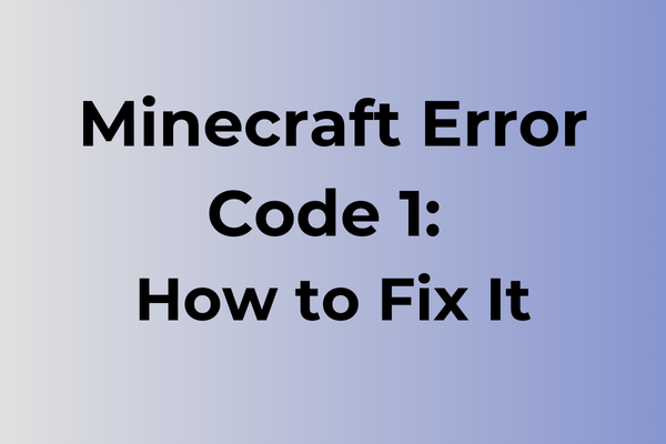 minecraft error code 1